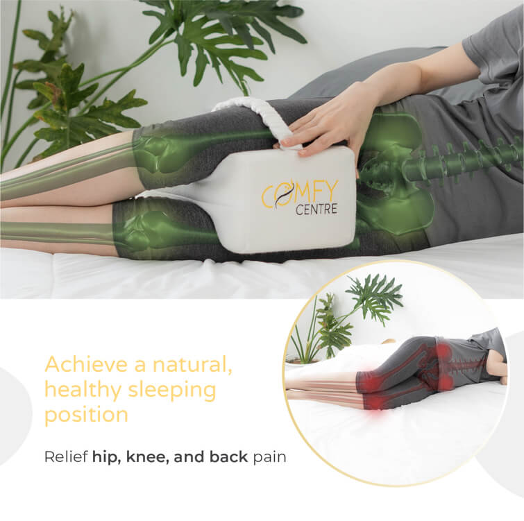 Extra Dense Knee Pillow for Side Sleepers, Between Leg Pillow by Cushion Lab